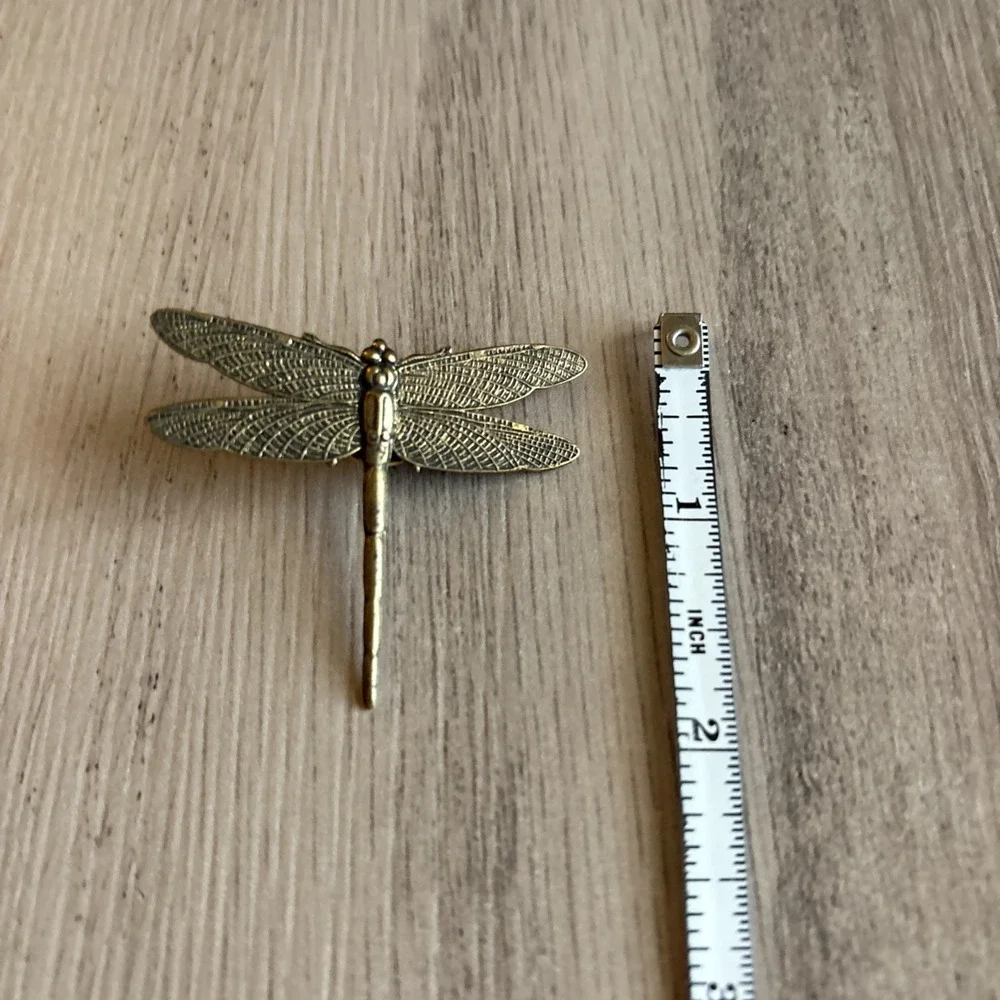 Vintage Gold/Brass Tone Dragonfly Animal Brooch Pin